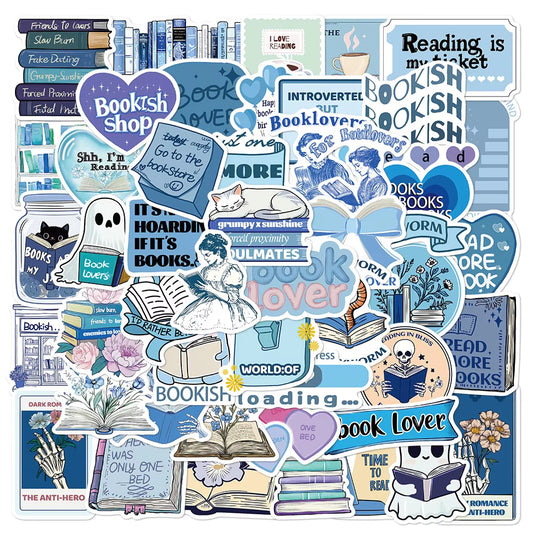 Bookie Reading Stickers | Blue