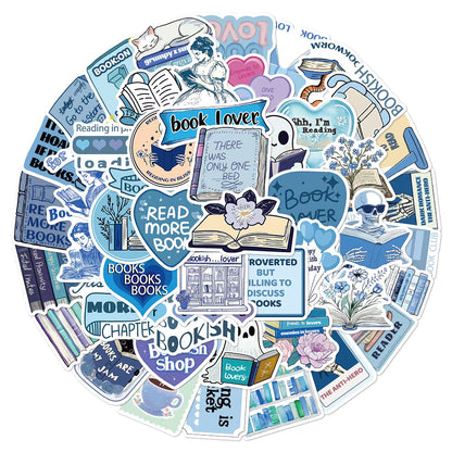 Bookie Reading Stickers | Blue