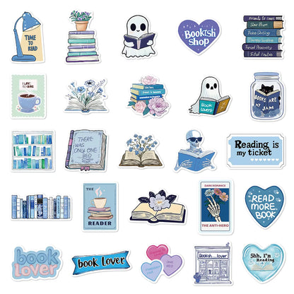 Bookie Reading Stickers | Blue