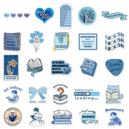 Bookie Reading Stickers | Blue
