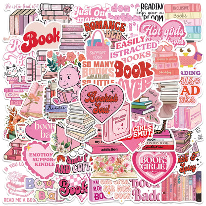Bookie Reading Stickers | Pink