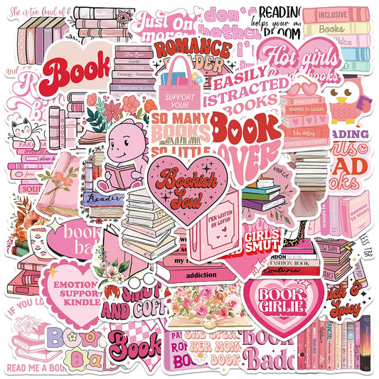 Bookie Reading Stickers | Pink