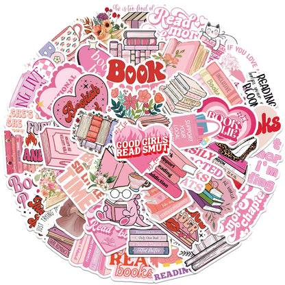 Bookie Reading Stickers | Pink