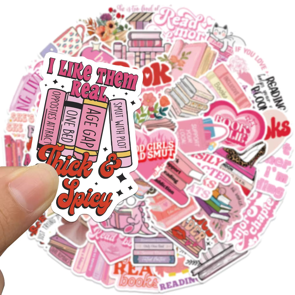 Bookie Reading Stickers | Pink