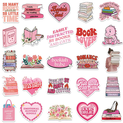 Bookie Reading Stickers | Pink